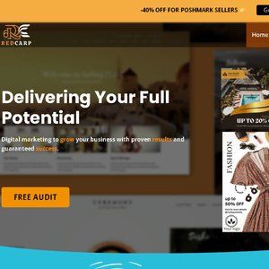 Create your Professional Website, RedCarp Social Media Marketing Agency 40%OFF